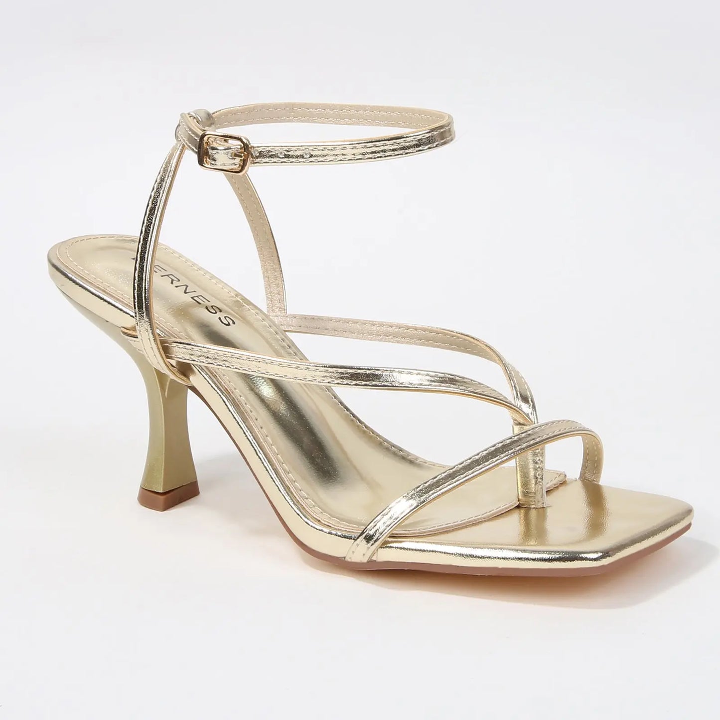 BERNESS Nalani Elegant Strappy Ankle Strap Kitten Heel Women'S Summer Sandals, Stylish Women'S Footwear