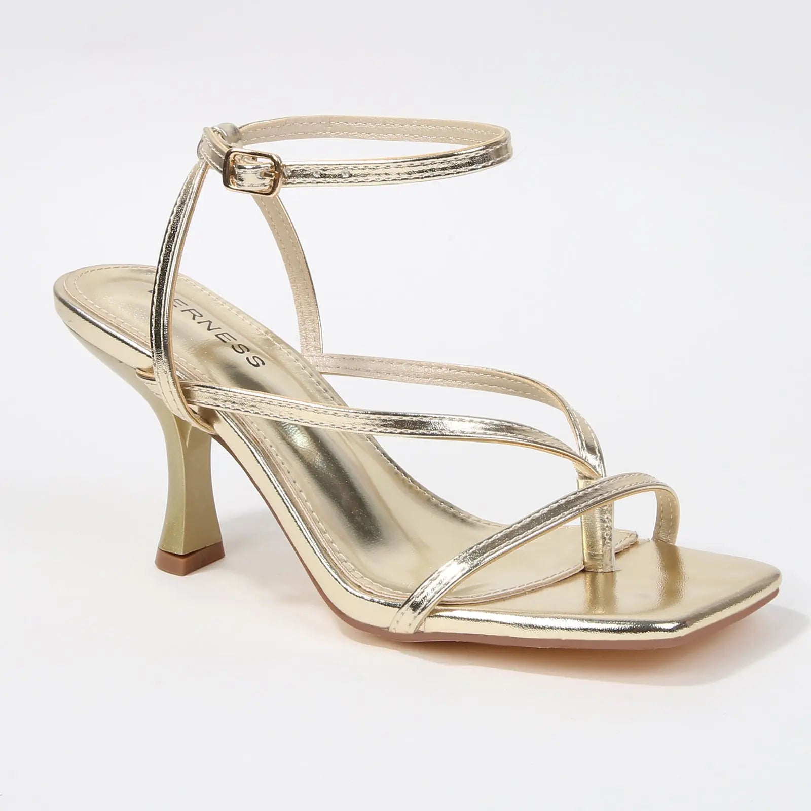 BERNESS Nalani Elegant Strappy Ankle Strap Kitten Heel Women'S Summer Sandals, Stylish Women'S Footwear